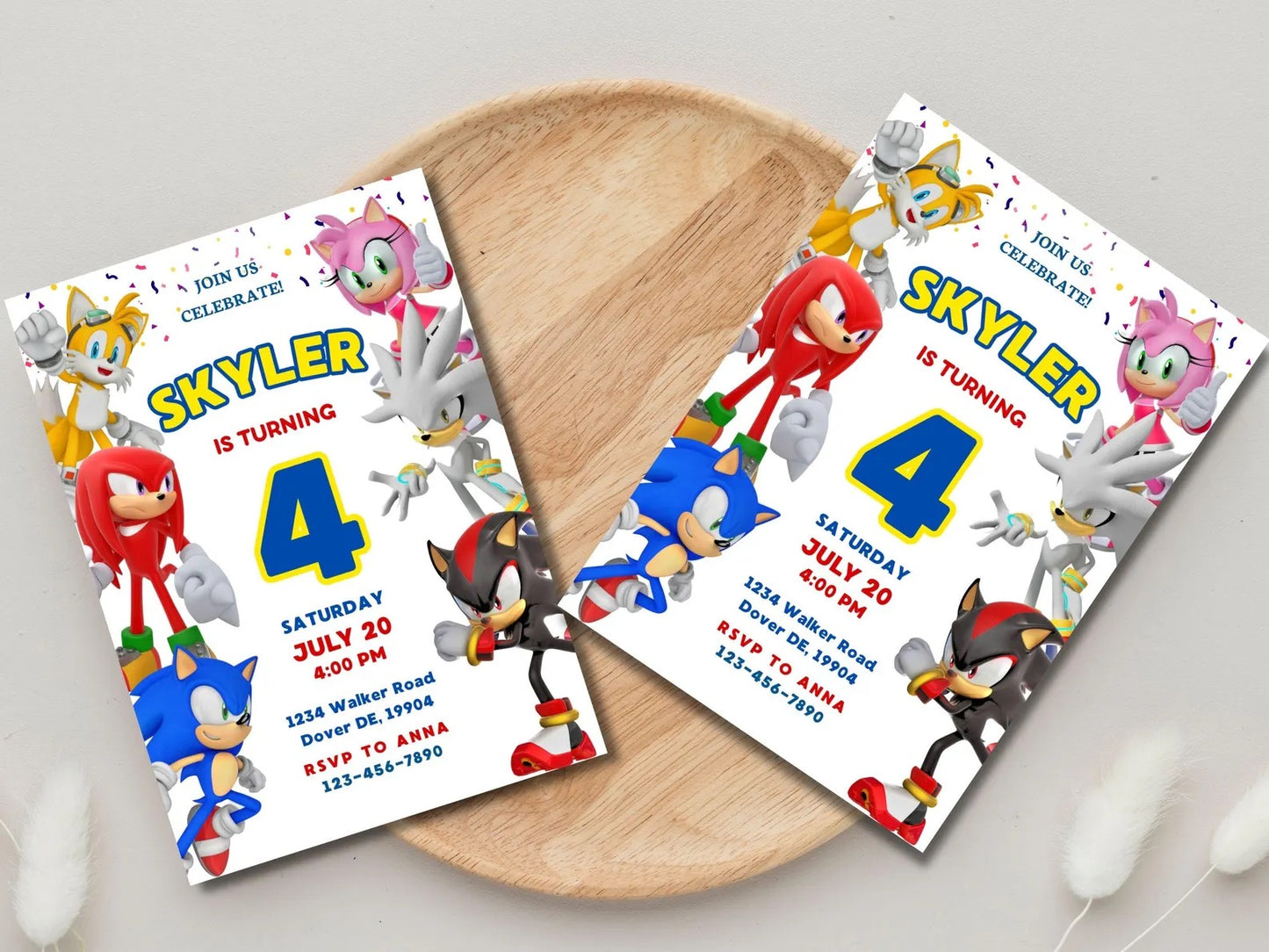 Customizable Sonic Birthday Invitation Card | Editable Sonic Party evite | Instant Download | Sonic the Hedgehog Invitation